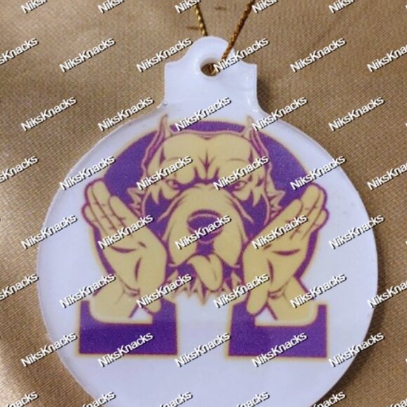 Purple and Gold Holiday Ornament Set – Boots, Bruhs & Iconic Phrase - Picture 11 of 13